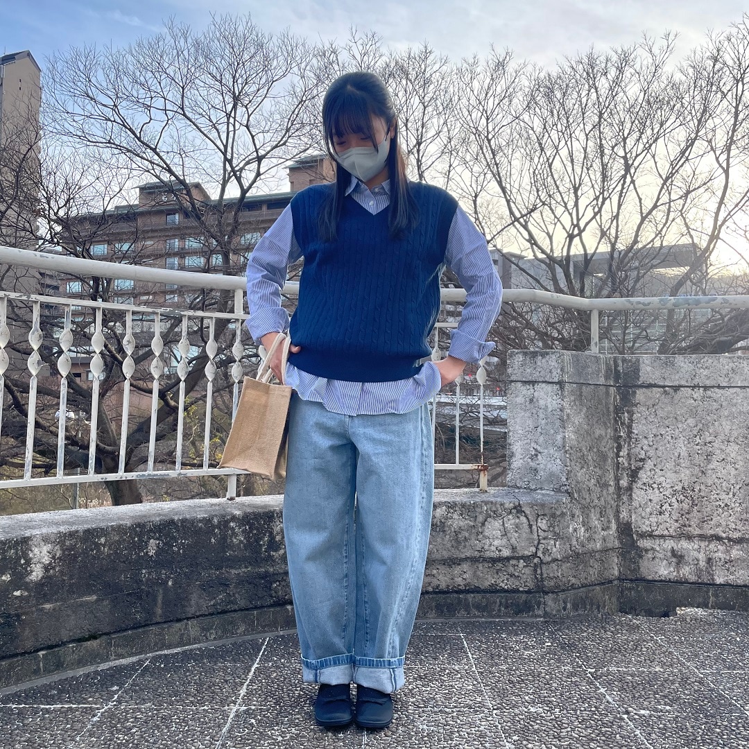 宝塚阪急】重ねるだけで、即おしゃれ♪ケーブル柄ベストのご紹介